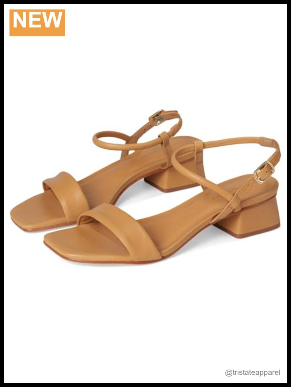 Bernardo Josei Leather Slingback Sandals Block Heel Open Toe